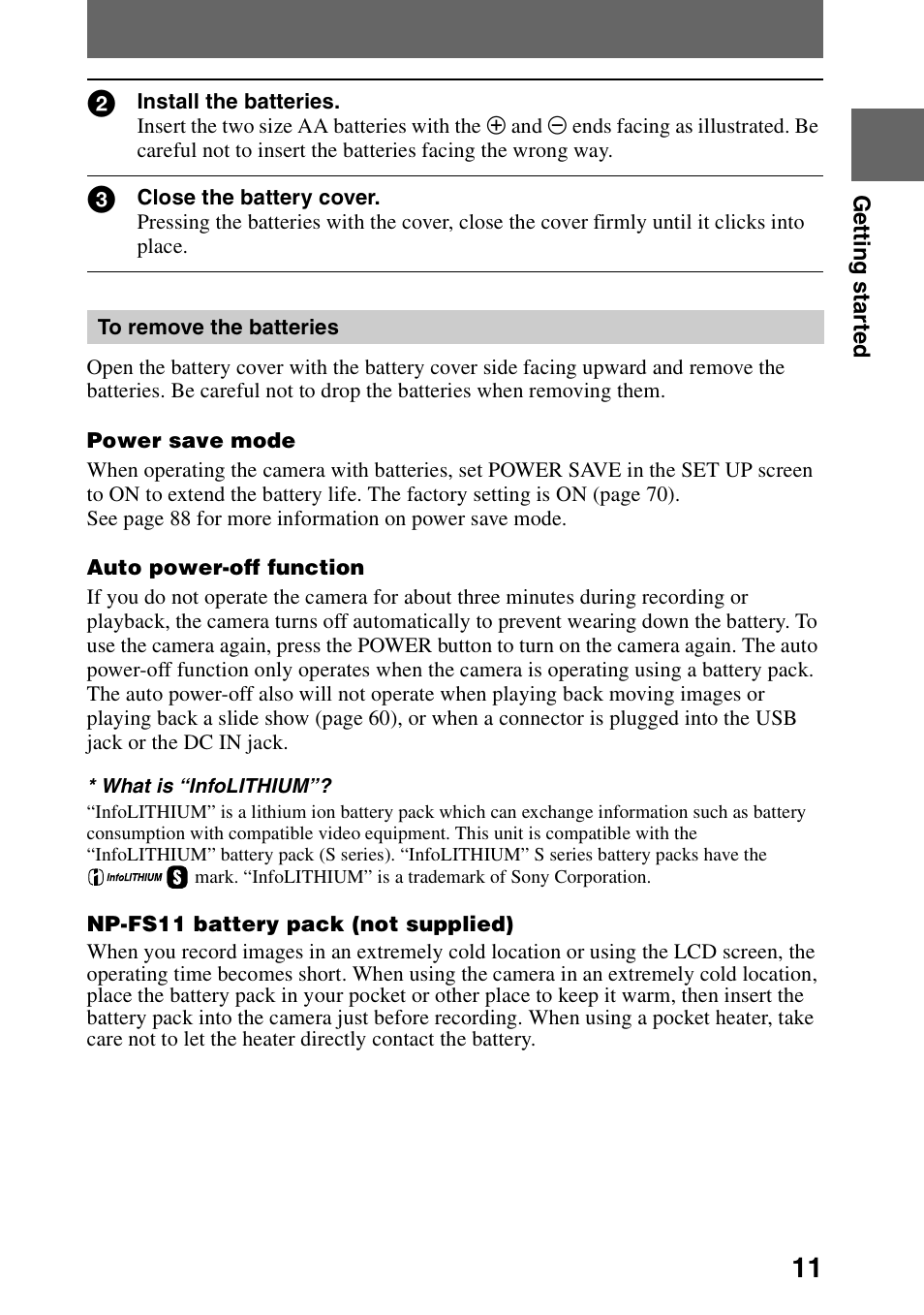 Sony DSC-P30 User Manual | Page 11 / 92