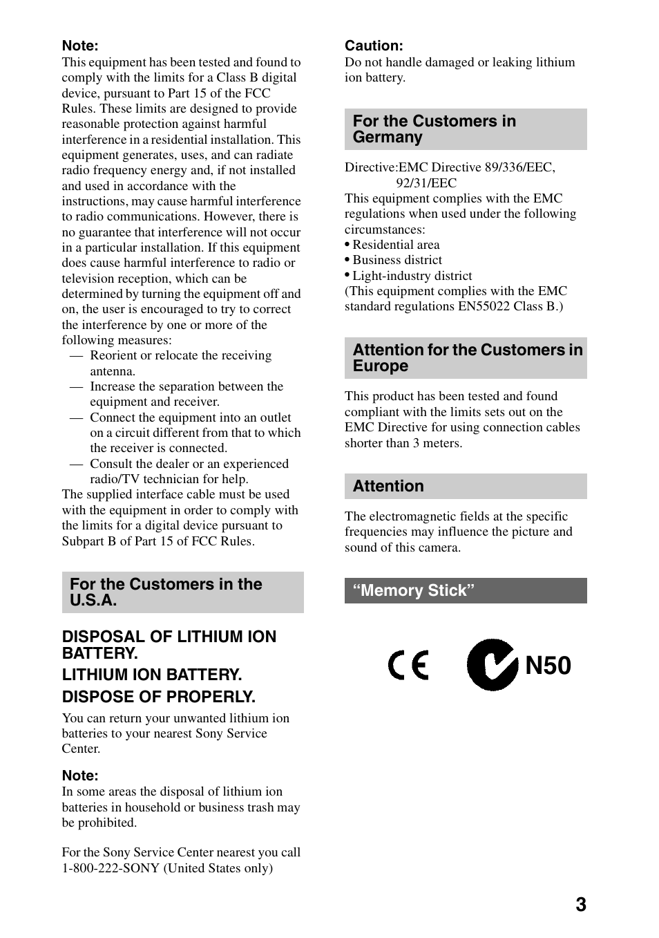 Sony DSC-P30 User Manual | Page 3 / 92