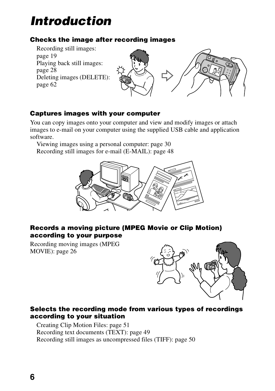 Introduction | Sony DSC-P30 User Manual | Page 6 / 92