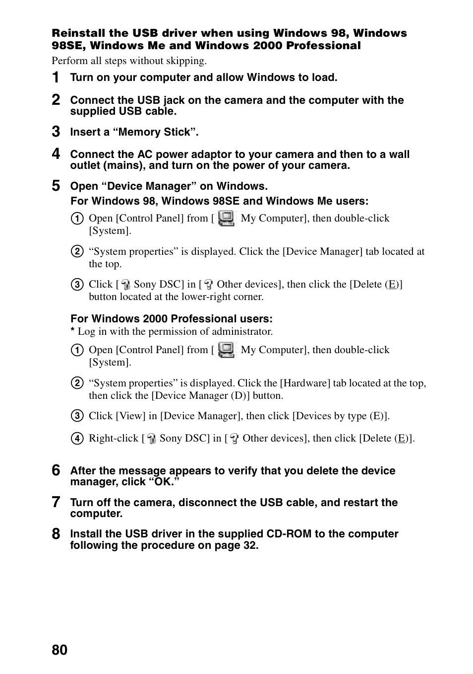 Sony DSC-P30 User Manual | Page 80 / 92