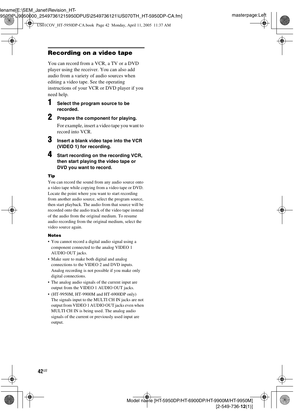 Sony HT-9900M User Manual | Page 42 / 60