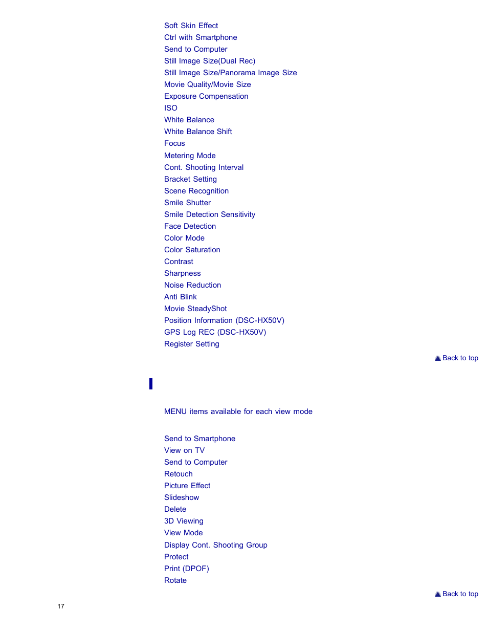 Sony DSC-HX50V User Manual | Page 24 / 289