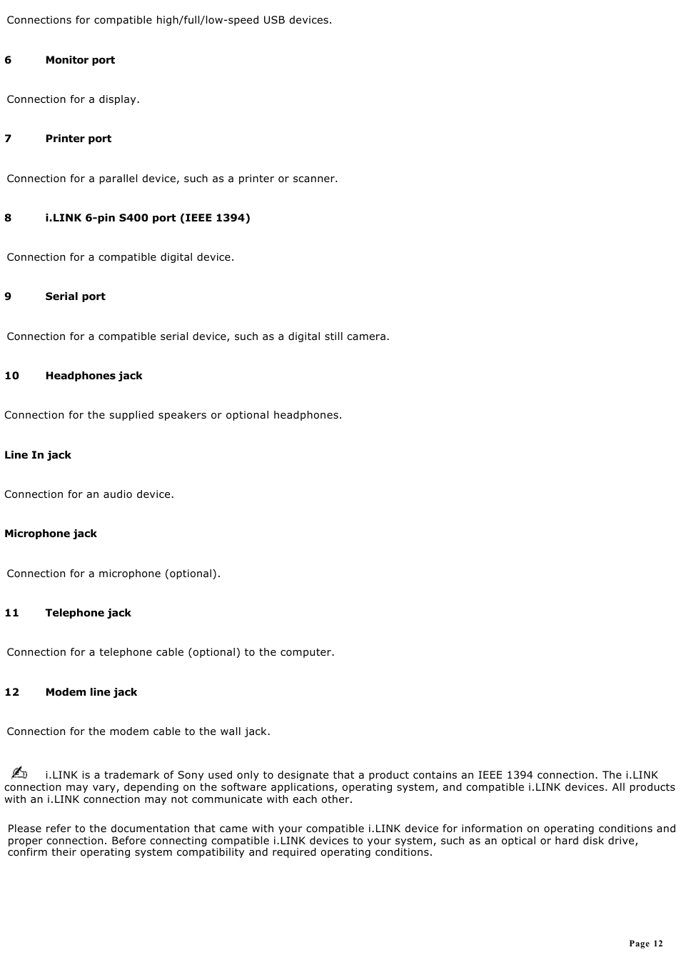 Sony PCV-RS321 User Manual | Page 12 / 161