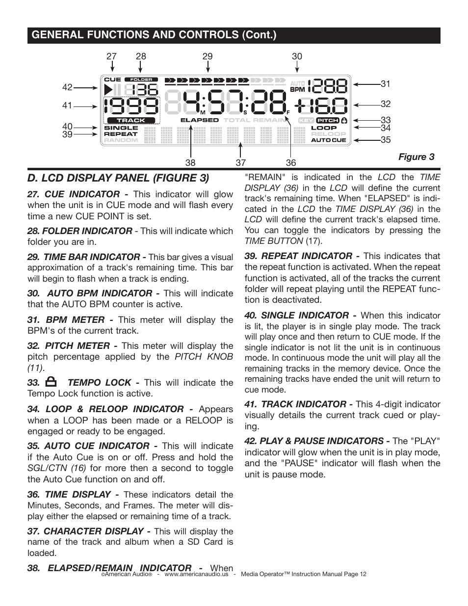 Reloop single auto cue | American Audio Media Operator User Manual | Page 12 / 26