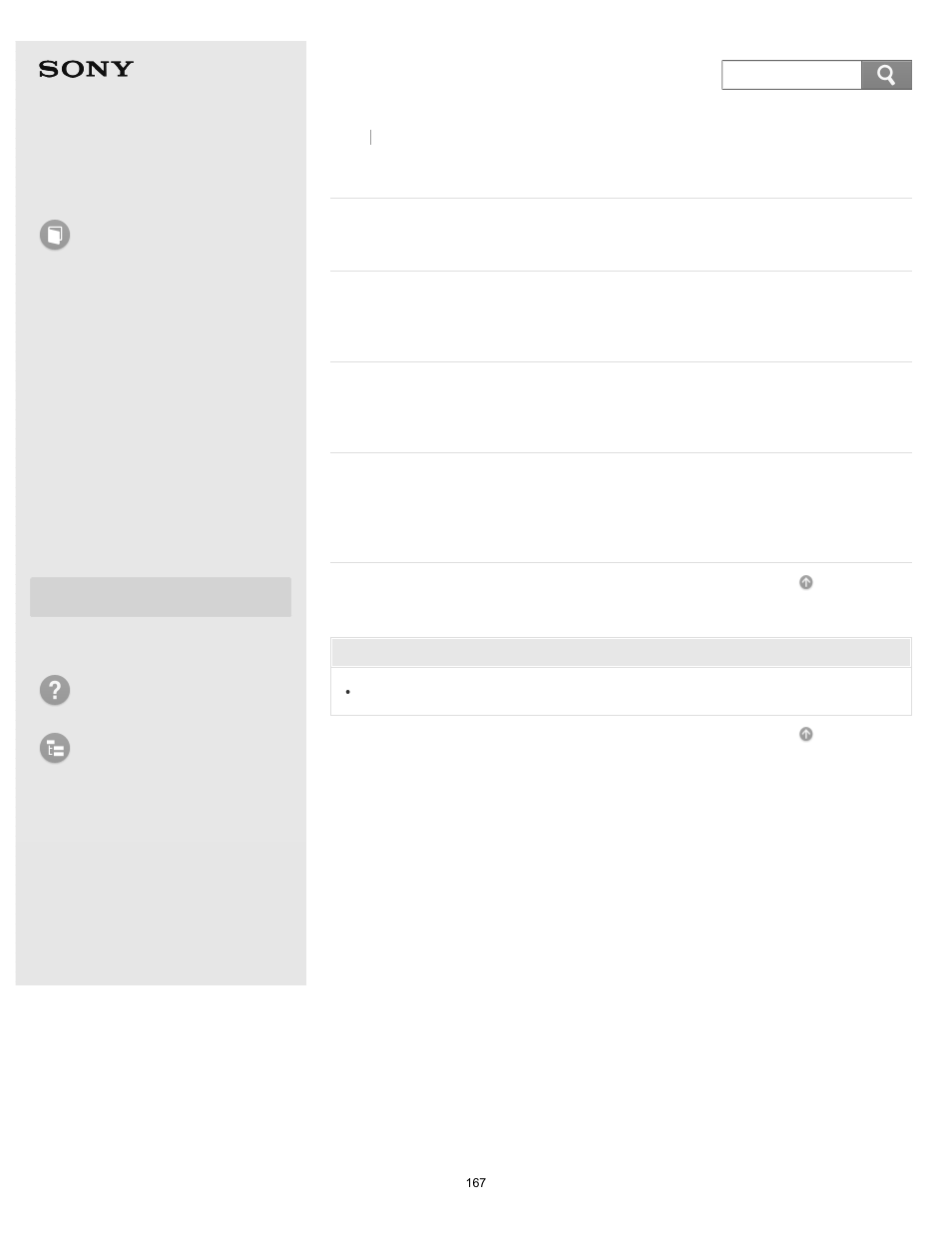 Touch panel, User guide, How to use | Troubleshooting list of topics | Sony SVD13213CYB User Manual | Page 167 / 484