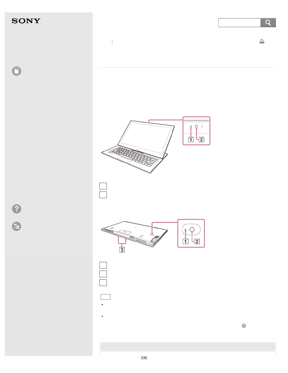 Using the built-in camera (built-in camera, Equipped models), Models) | User guide, How to use, Troubleshooting list of topics, Vaio duo 13 | Sony SVD13213CYB User Manual | Page 330 / 484