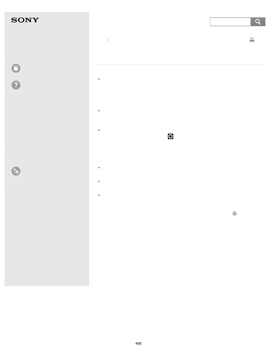 User guide, How to use troubleshooting, List of topics | Sony SVD13213CYB User Manual | Page 468 / 484
