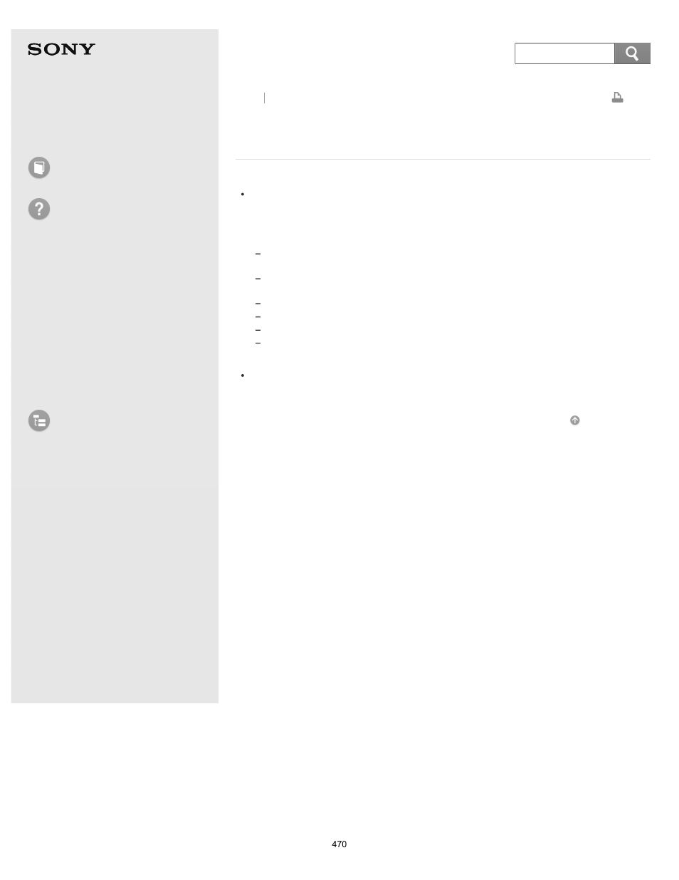 User guide, How to use troubleshooting, List of topics | Sony SVD13213CYB User Manual | Page 470 / 484