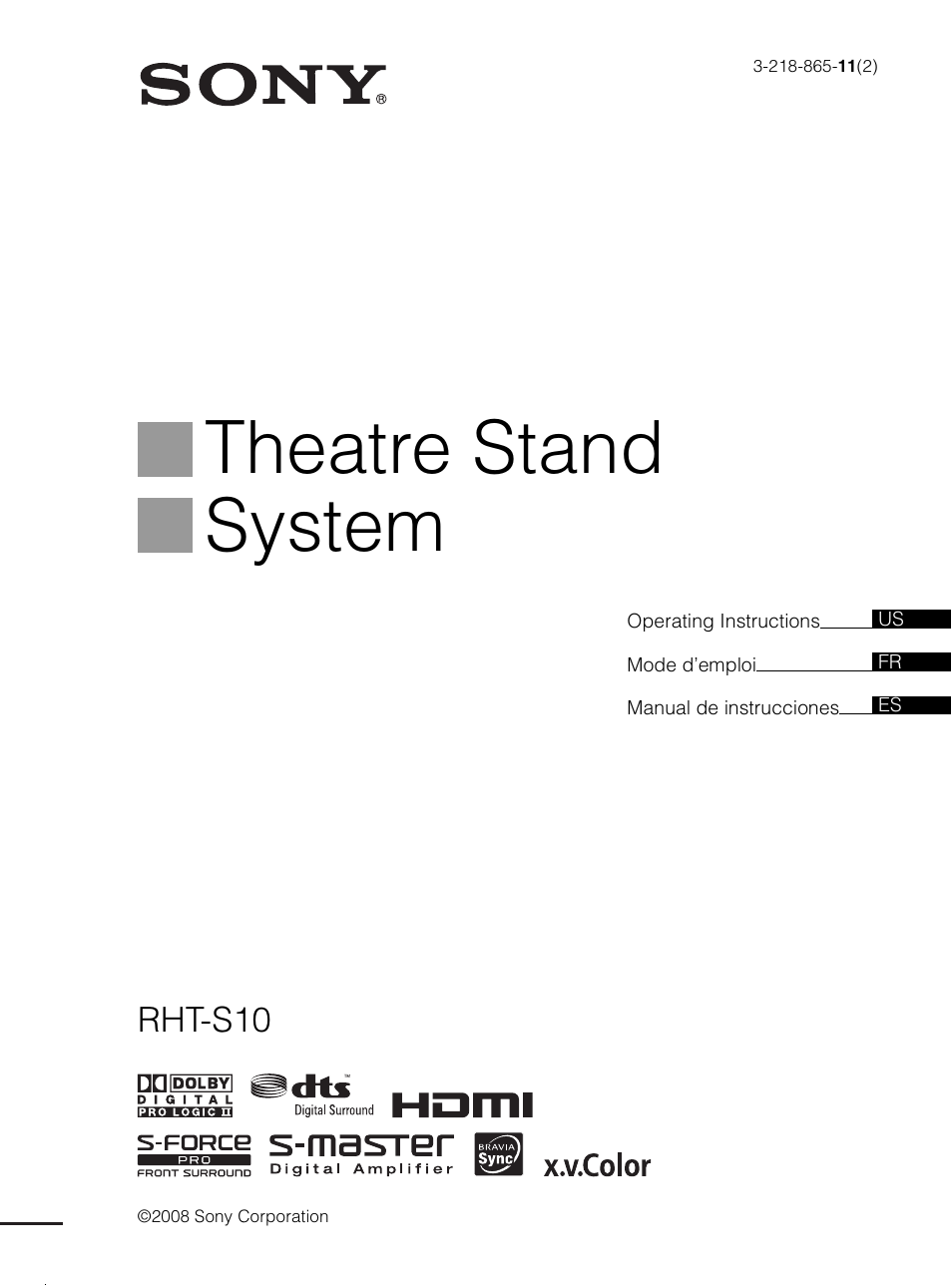 Sony RHT-S10 User Manual | 164 pages