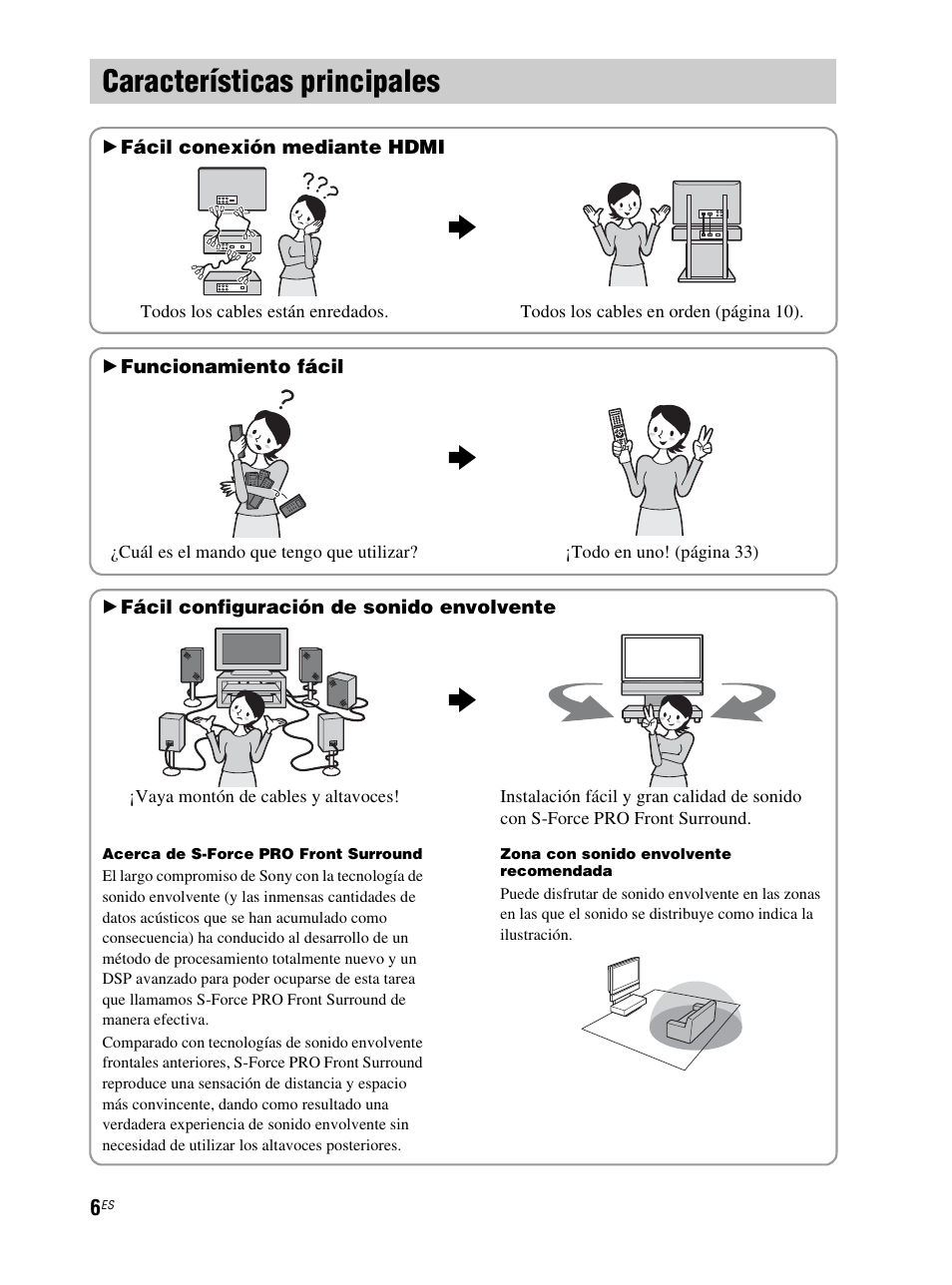 Características principales | Sony RHT-S10 User Manual | Page 114 / 164