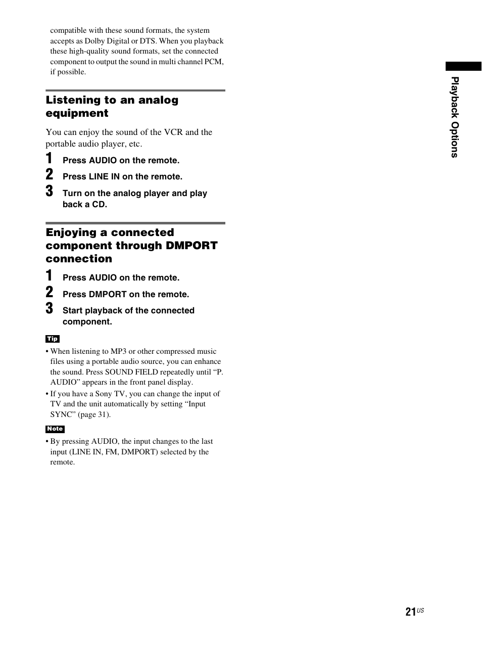 Sony RHT-S10 User Manual | Page 21 / 164