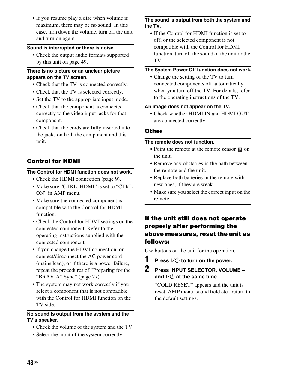 Sony RHT-S10 User Manual | Page 48 / 164