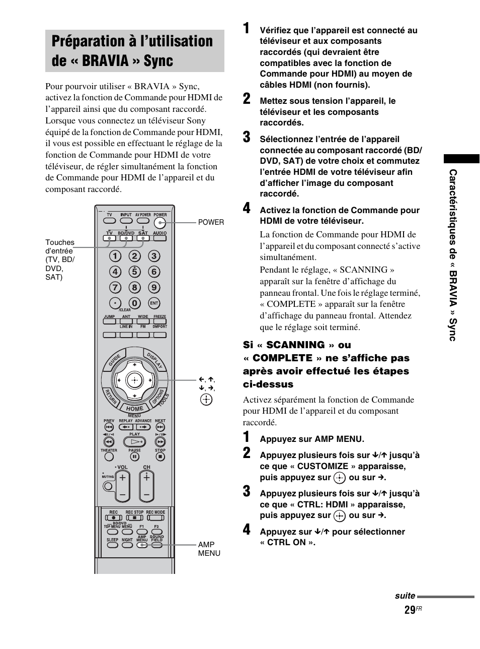 Préparation à l’utilisation de « bravia » sync, Préparation à l’utilisation de « bravia, Sync | Sony RHT-S10 User Manual | Page 81 / 164