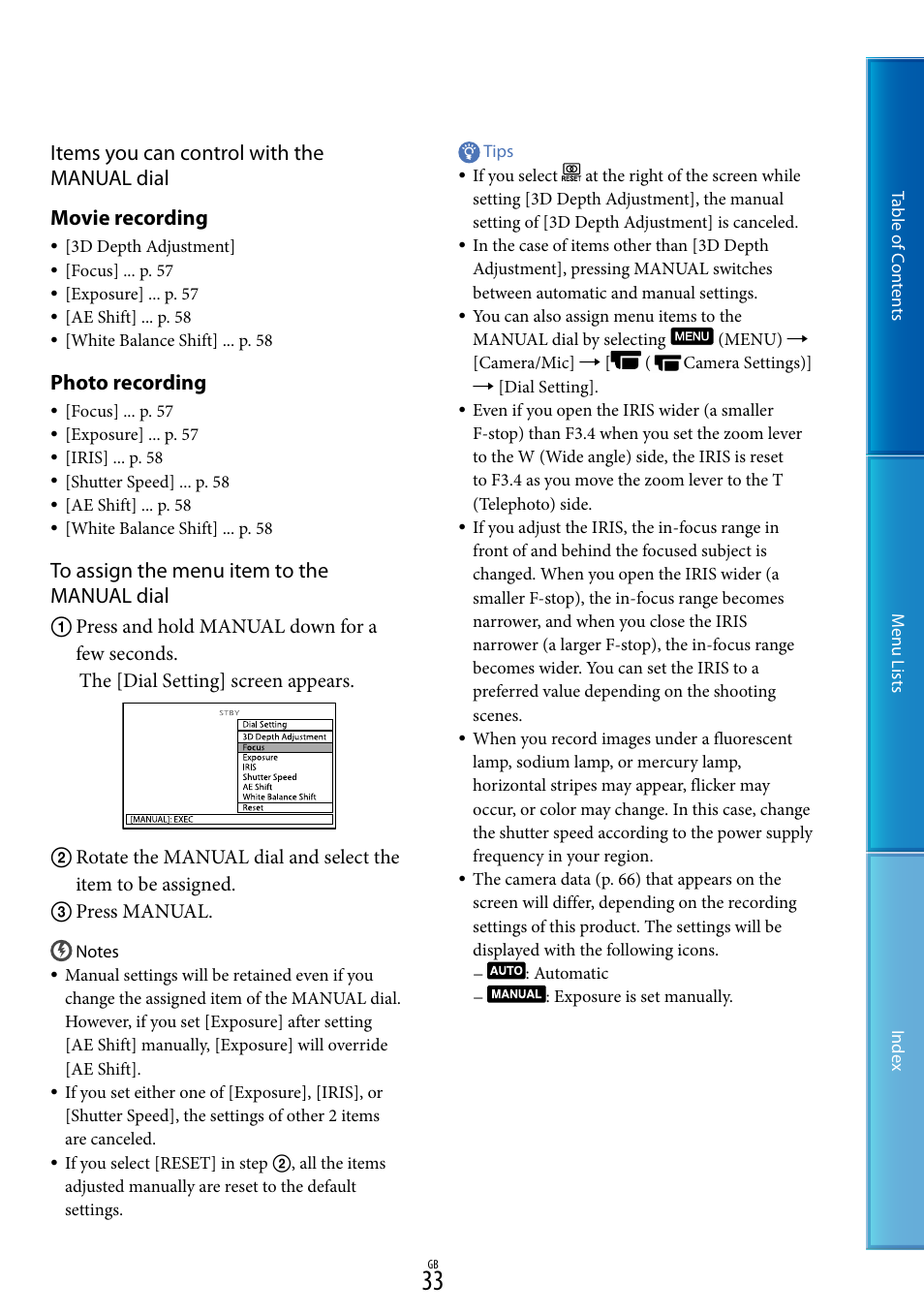 Photo recording | Sony DEV-5 User Manual | Page 33 / 98