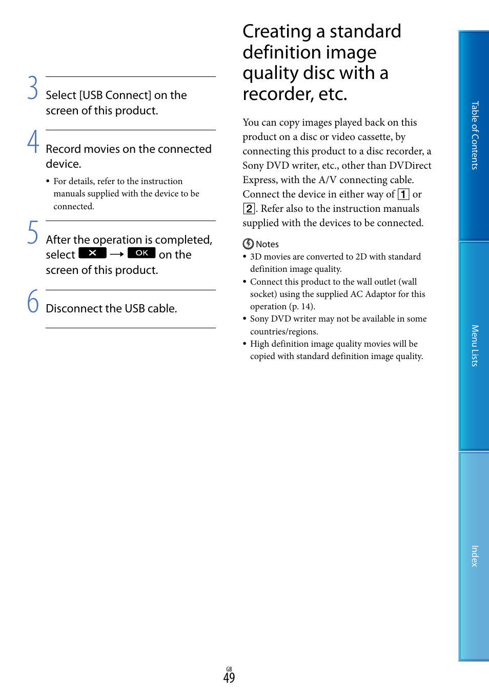 Sony DEV-5 User Manual | Page 49 / 98