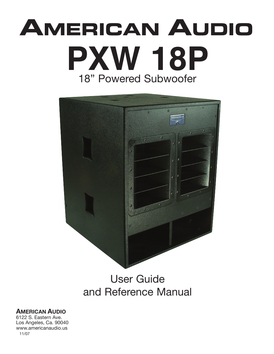 American Audio PXW 18P User Manual | 11 pages