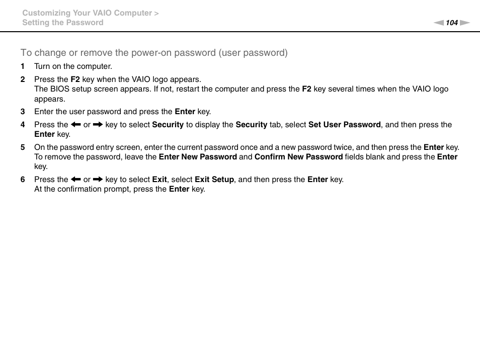 Sony VGNSR590F User Manual | Page 104 / 187