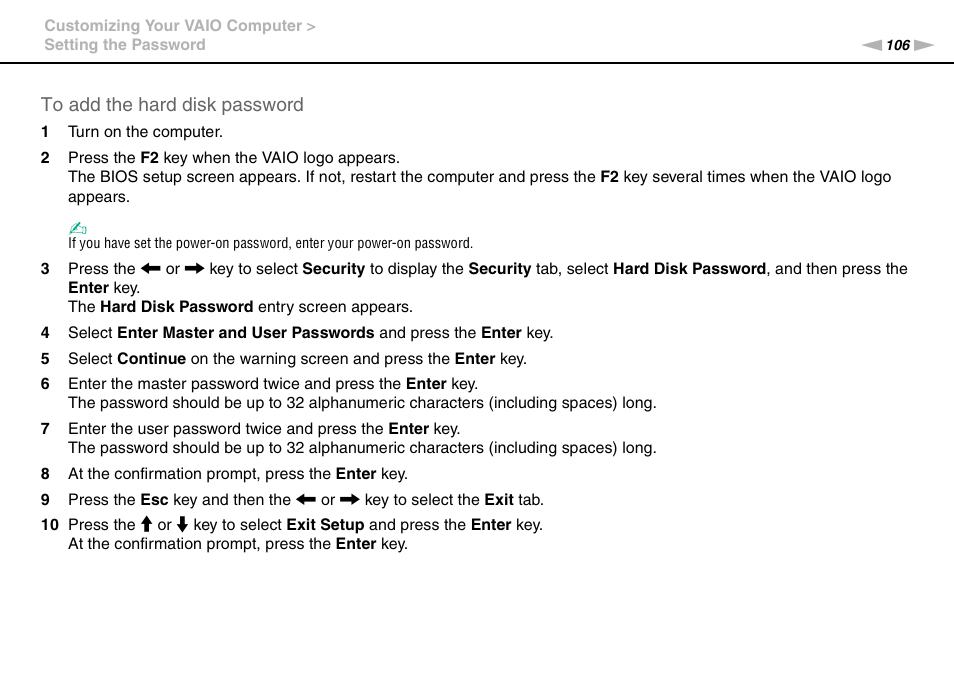 Sony VGNSR590F User Manual | Page 106 / 187