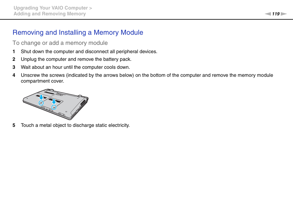 Sony VGNSR590F User Manual | Page 119 / 187