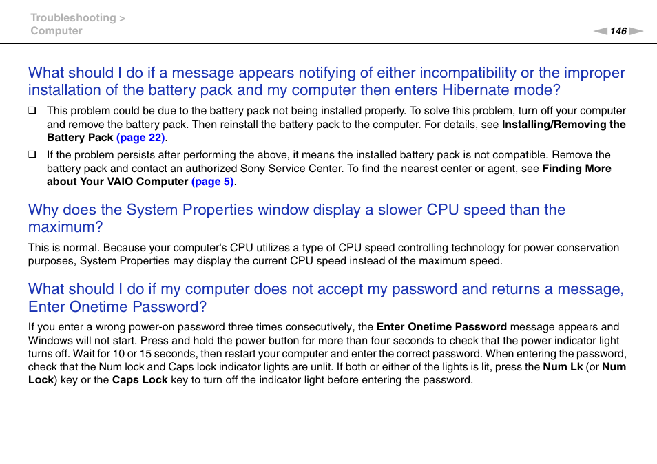 Sony VGNSR590F User Manual | Page 146 / 187