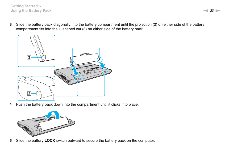 Sony VGNSR590F User Manual | Page 23 / 187