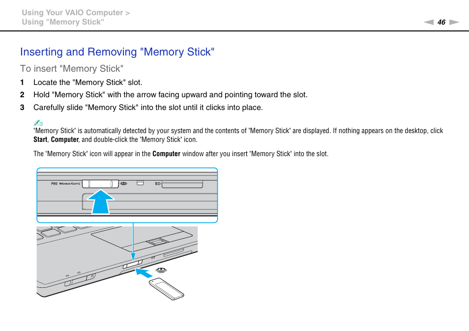 Sony VGNSR590F User Manual | Page 46 / 187