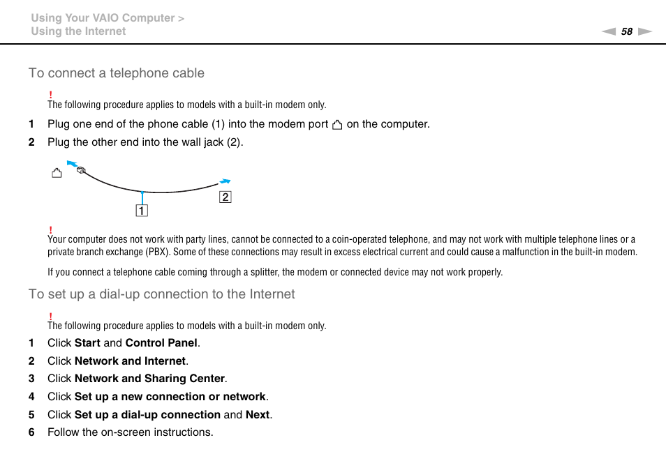 Sony VGNSR590F User Manual | Page 58 / 187