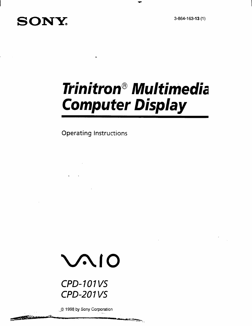 Sony CPD-101VS User Manual | 39 pages