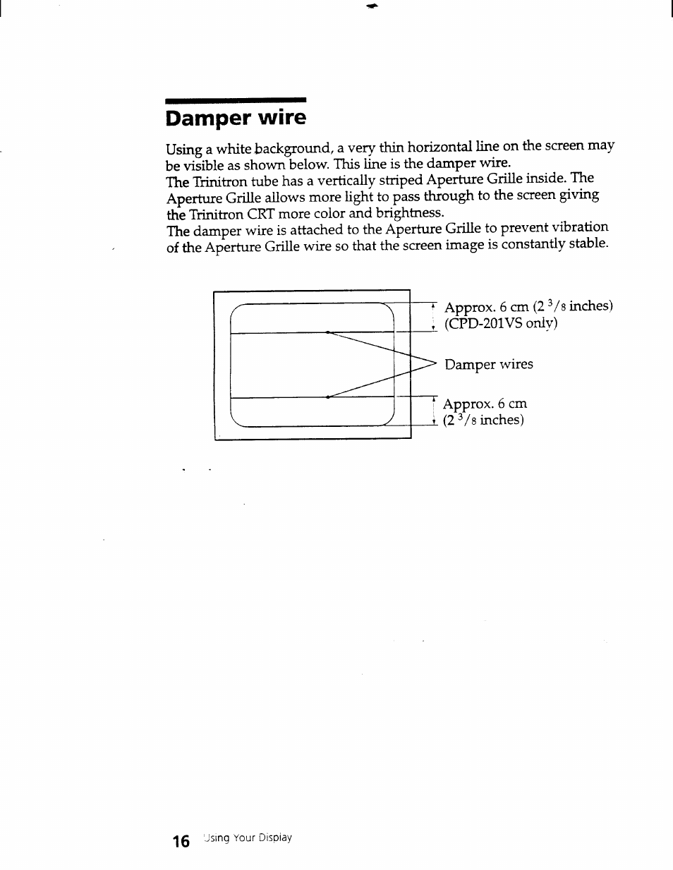Damper wire | Sony CPD-101VS User Manual | Page 15 / 39