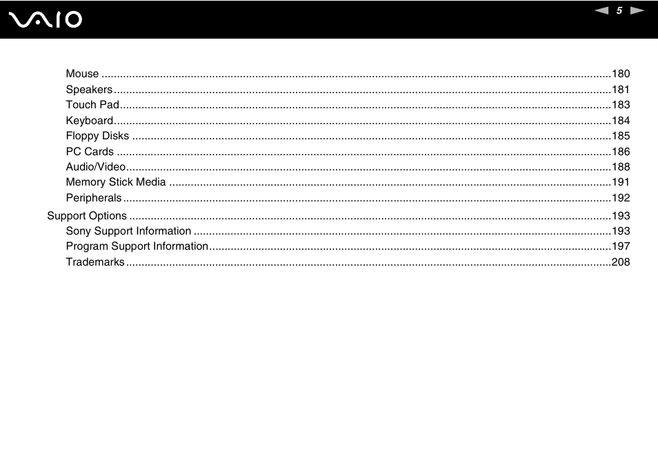 Sony VGN-AR870NA User Manual | Page 5 / 210