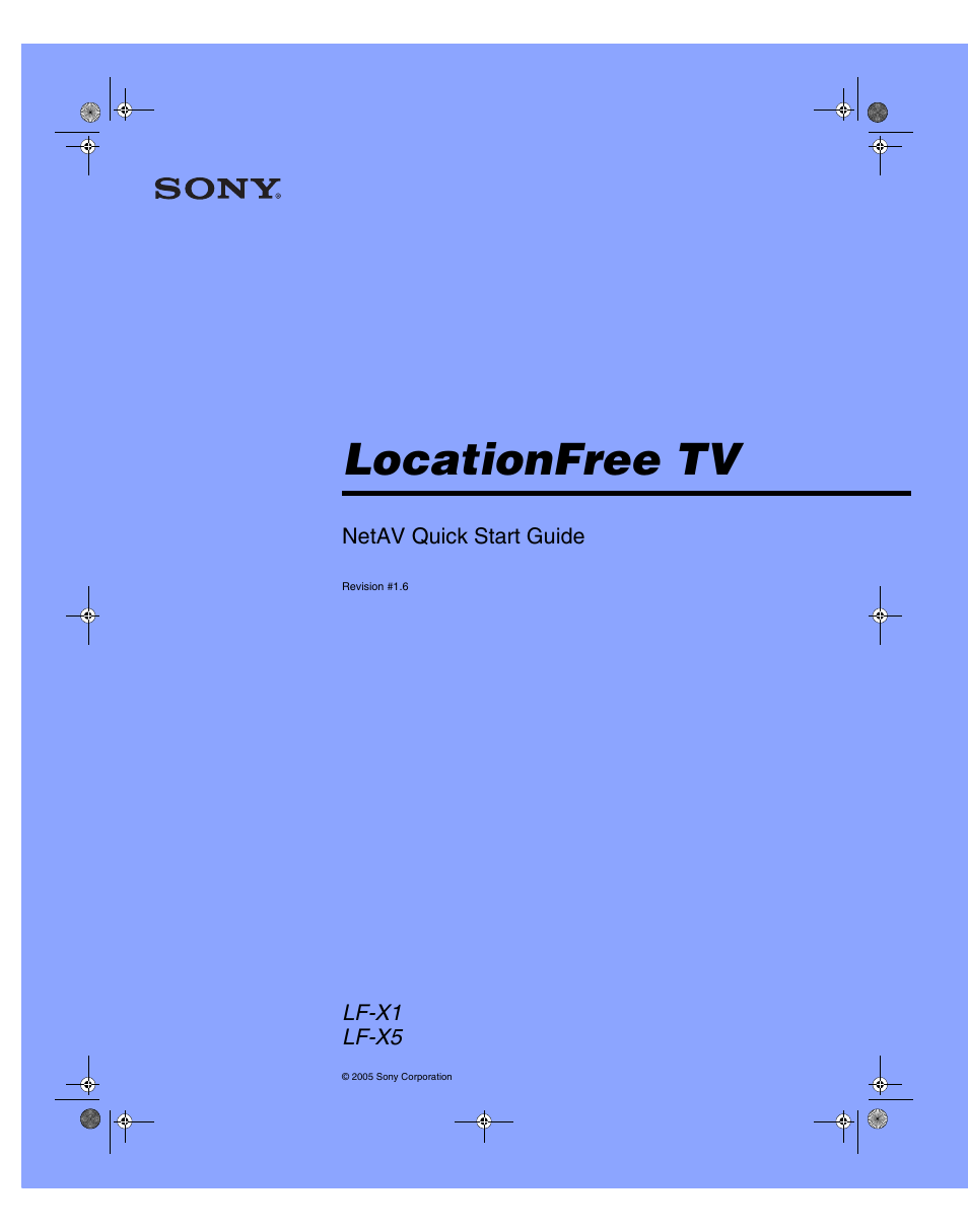 Sony LF-X1 User Manual | 14 pages