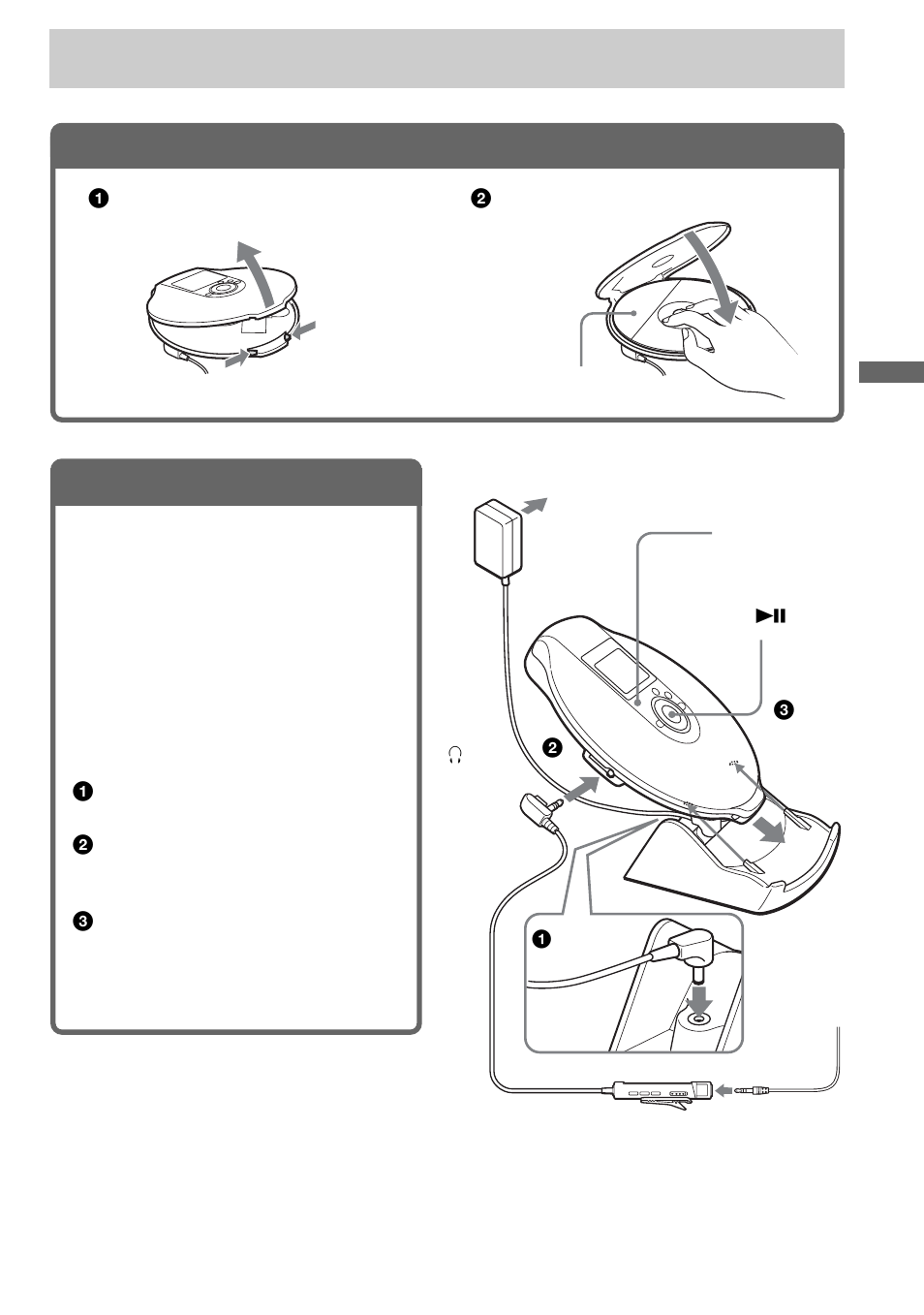 Playing a cd, Insert a cd, Connect your cd player | Sony D-NE900 User Manual | Page 15 / 44