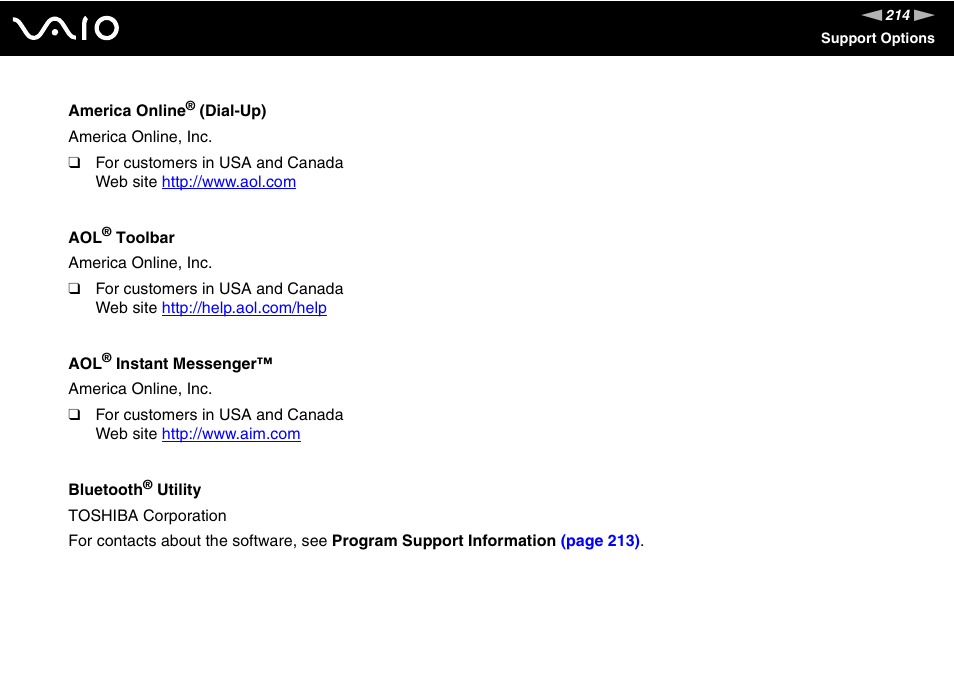 Sony VGN-SZ660N User Manual | Page 214 / 225