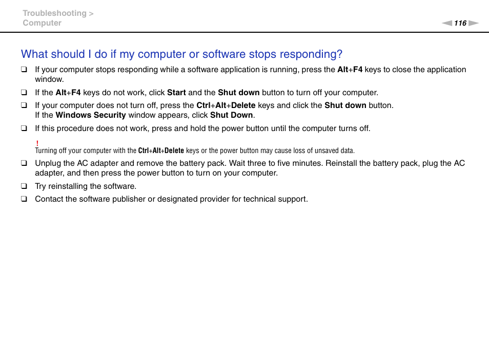 Sony VGN-NW226F User Manual | Page 116 / 152