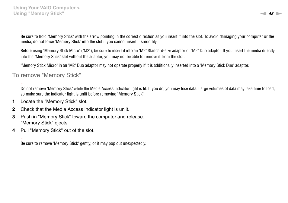 Sony VGN-NW226F User Manual | Page 48 / 152