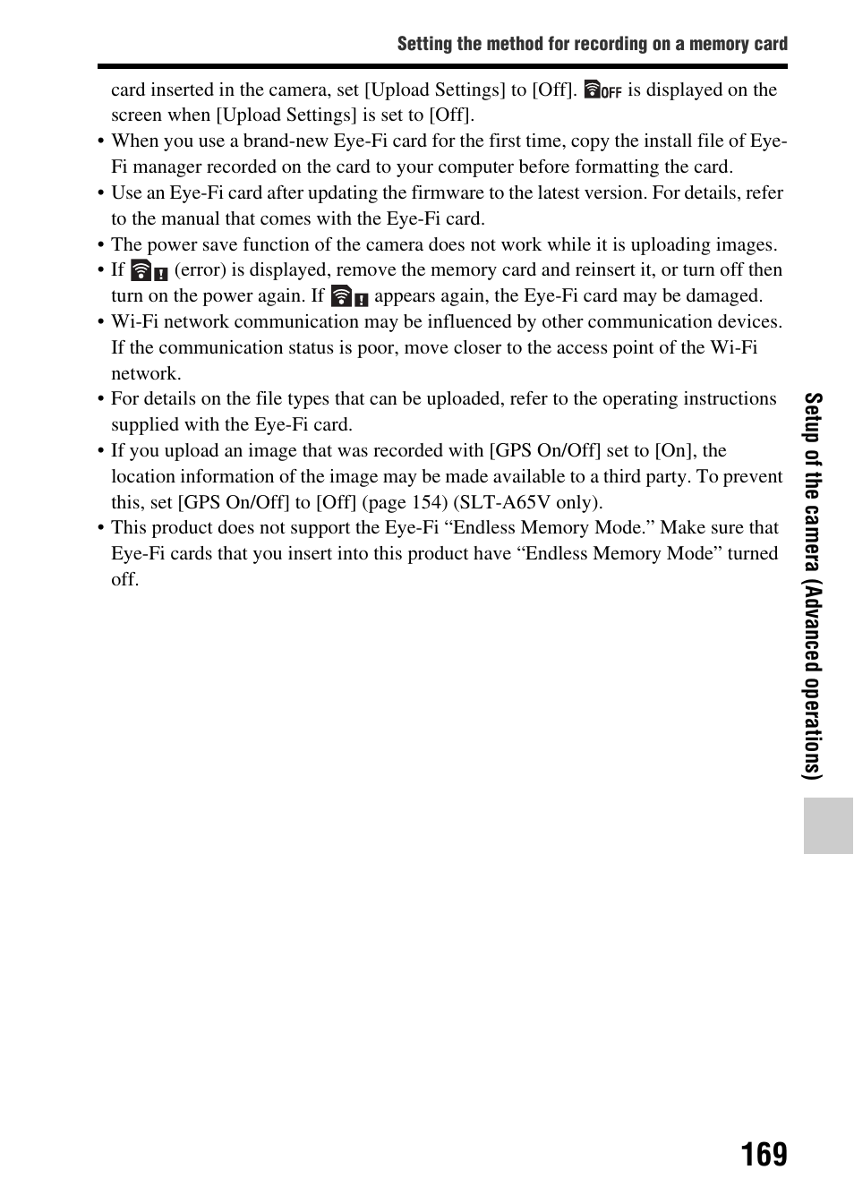 Sony SLT-A65VL User Manual | Page 169 / 214