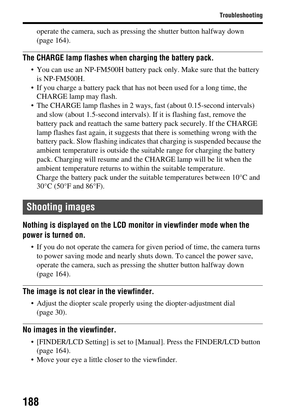 Shooting images | Sony SLT-A65VL User Manual | Page 188 / 214