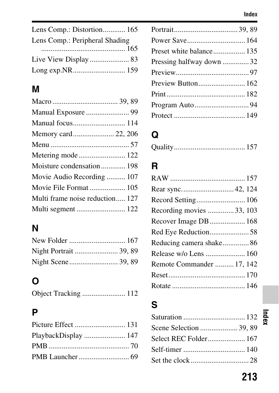 Sony SLT-A65VL User Manual | Page 213 / 214