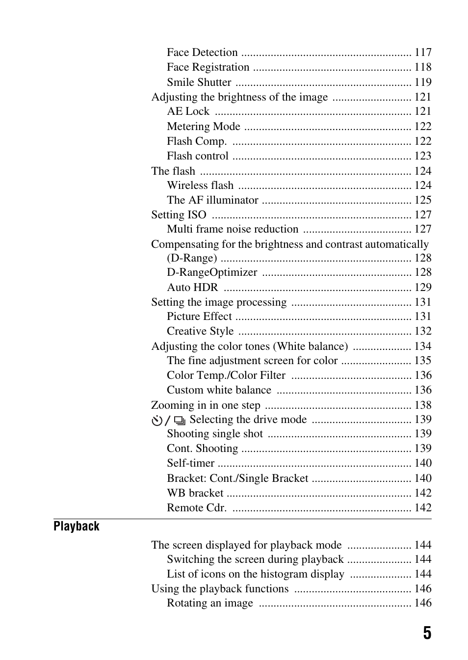 Sony SLT-A65VL User Manual | Page 5 / 214