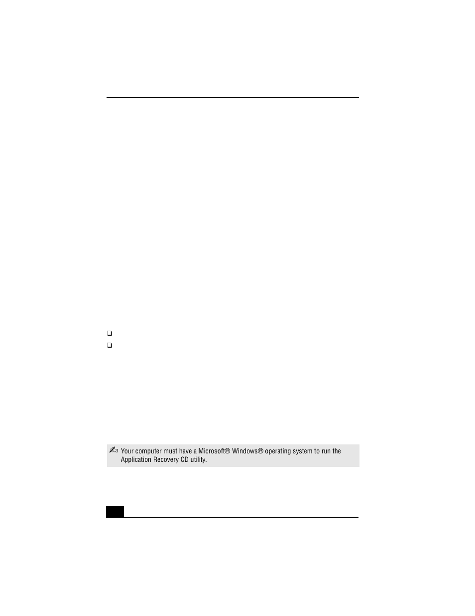 Application and system recovery cds, Using your recovery cds, Using the application recovery cds | Sony PCG-V505AXP User Manual | Page 42 / 68