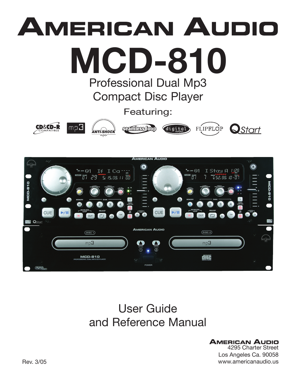American Audio MCD-810 User Manual | 34 pages
