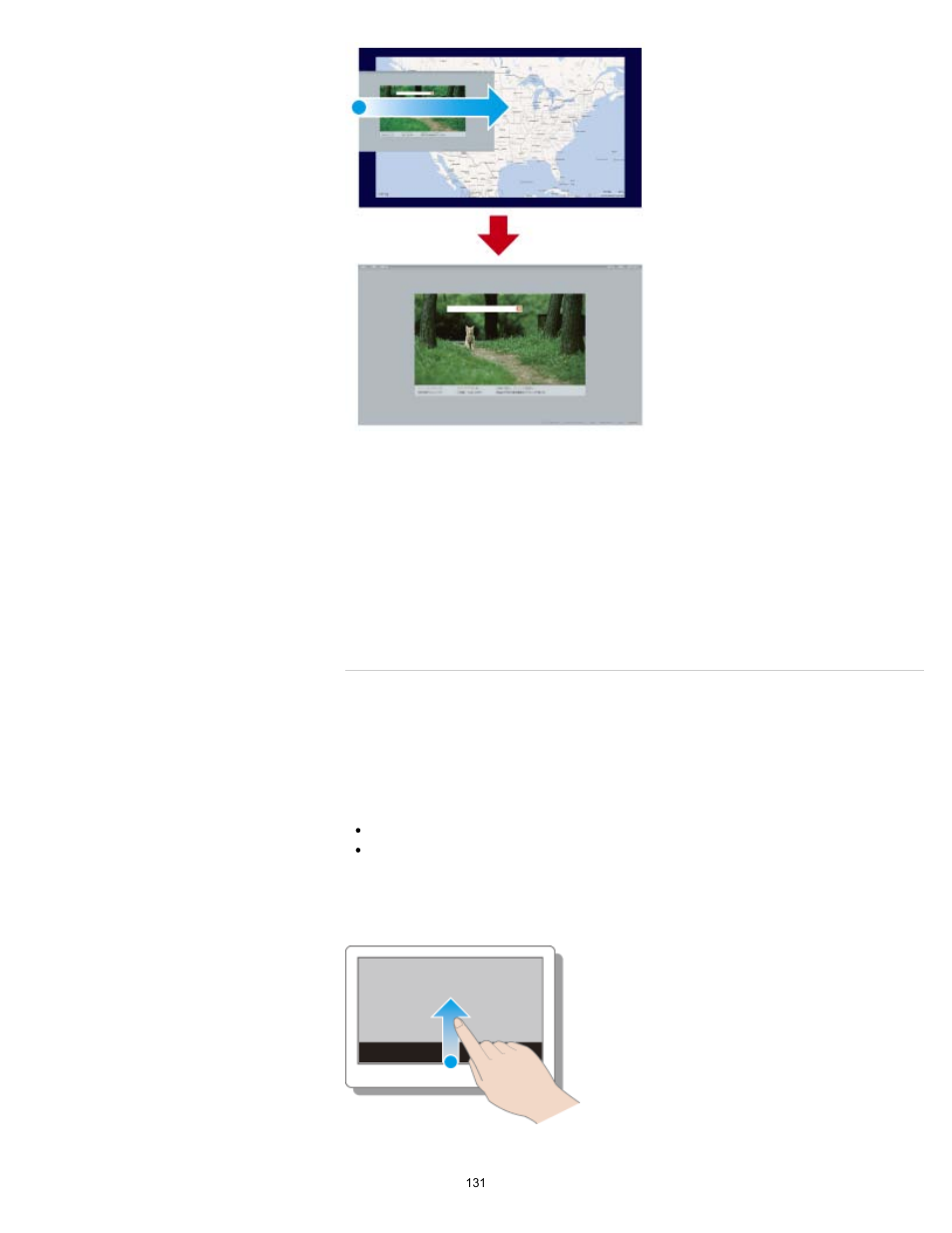 Opening the app menus | Sony SVT13128CYS User Manual | Page 131 / 394