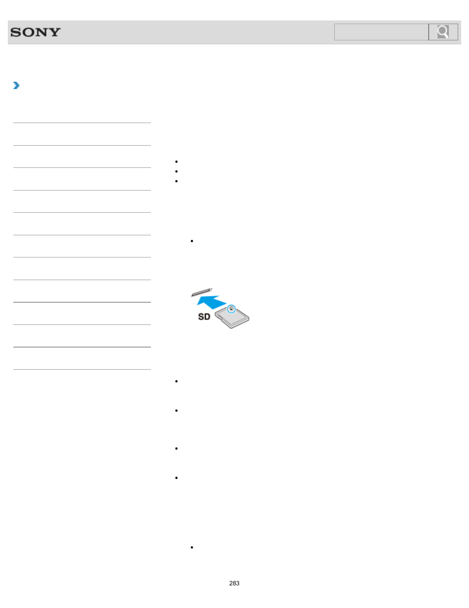 Inserting/removing sd memory cards, Details, How to use | Sony SVT13128CYS User Manual | Page 283 / 394