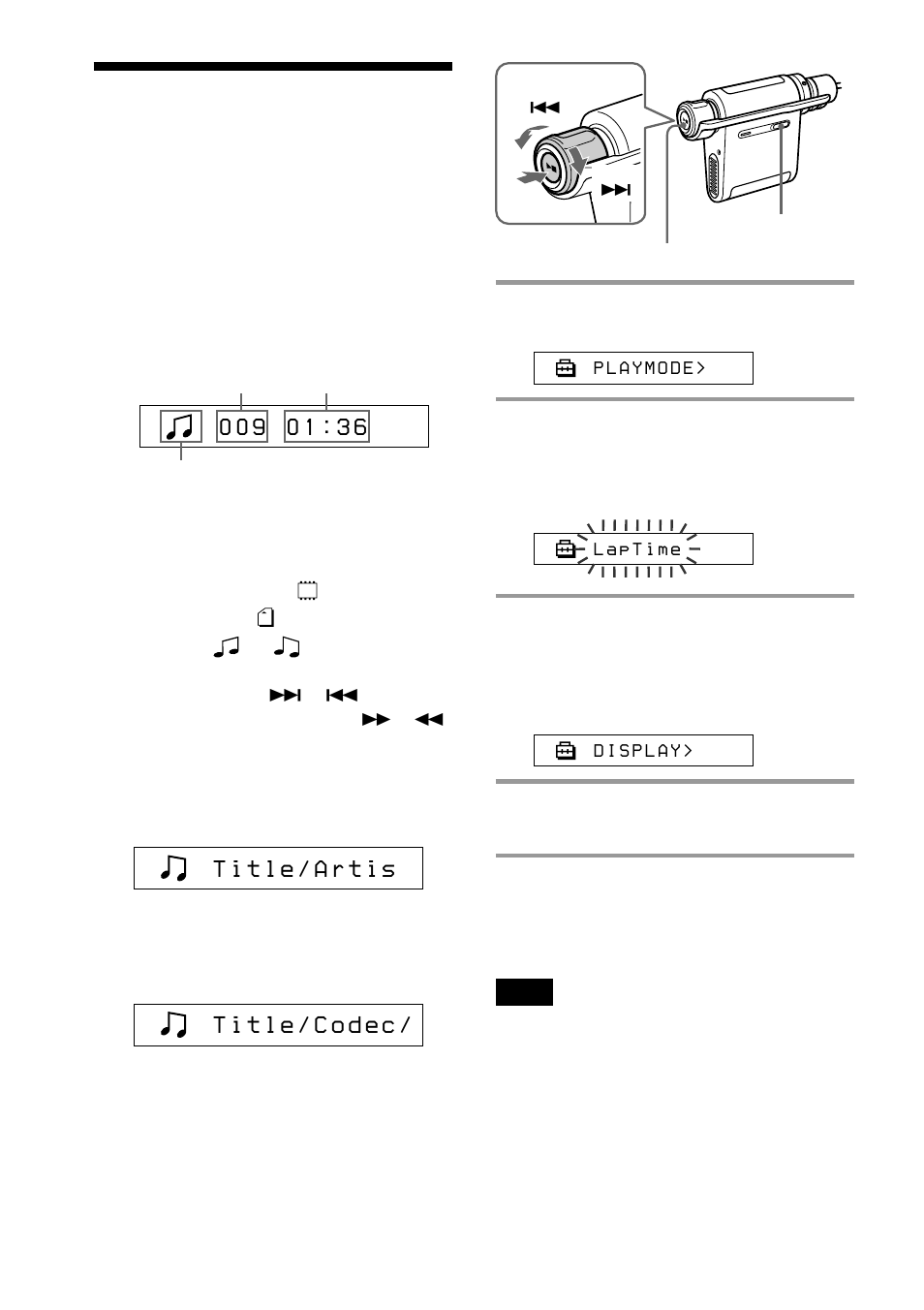 Changing the display mode | Sony NW-MS90D User Manual | Page 28 / 64