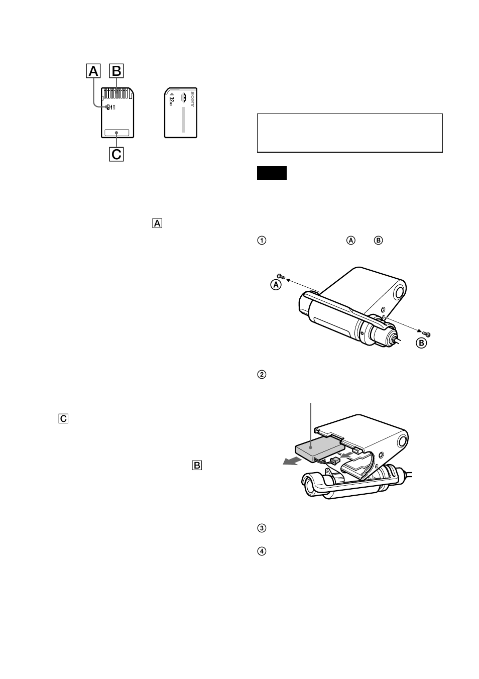 When disposing the network walkman, 46 when disposing the network walkman, A b c | Sony NW-MS90D User Manual | Page 46 / 64