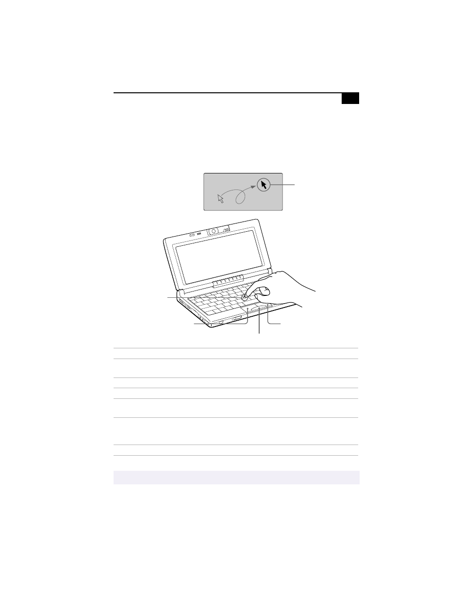Using the pointing device | Sony PCG-C1X User Manual | Page 33 / 111