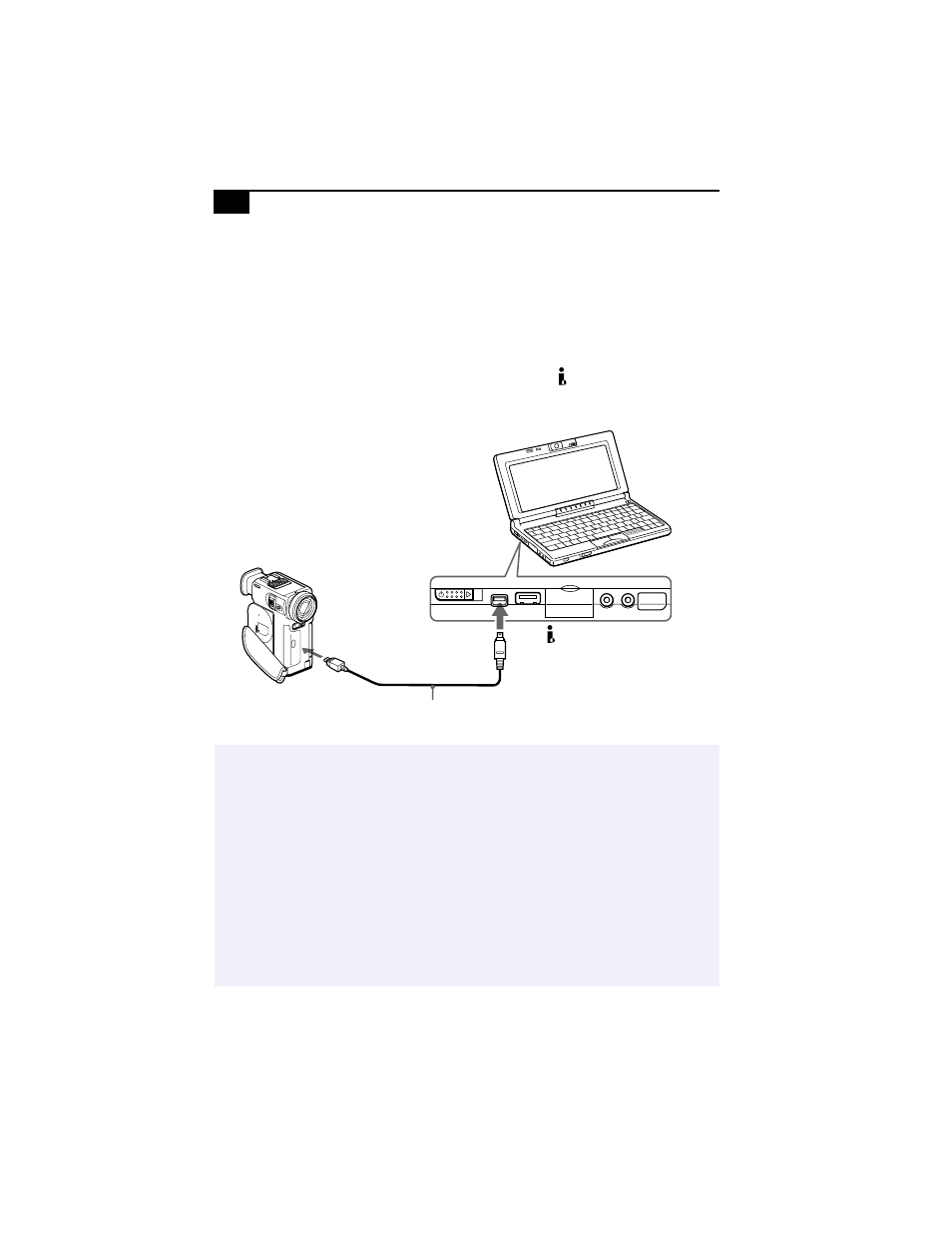 Connecting a digital video camera recorder, To connect a digital video camera recorder | Sony PCG-C1X User Manual | Page 54 / 111