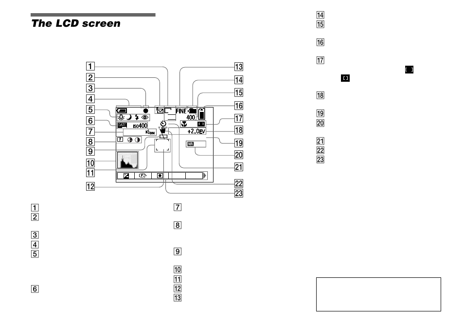 The lcd screen, 112 to | Sony DSC-P8 User Manual | Page 112 / 120