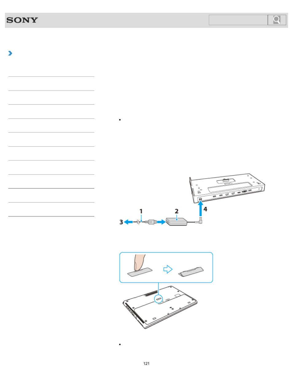 Attaching/detaching a port replicator, Details, How to use | Search | Sony SVS1511BFXB User Manual | Page 121 / 407