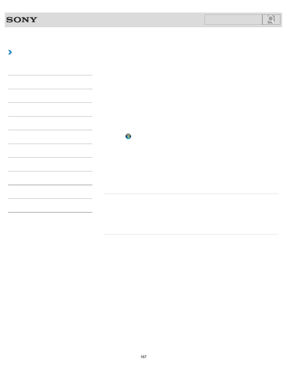 About a security key for a wireless lan, How to use, Search | Sony SVS1511BFXB User Manual | Page 167 / 407